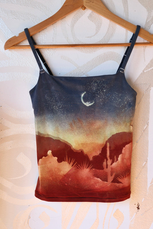 Small- Sedona Desert Sunset- Cami Tank Top - 91% organic cotton and 9% elastane