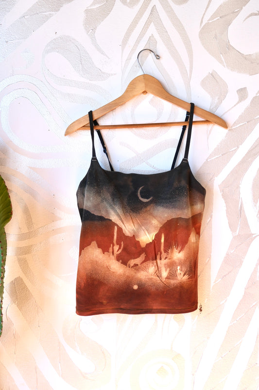 XL- Canyon Midnight Eve- Cami Tank Top - 91% organic cotton and 9% elastane