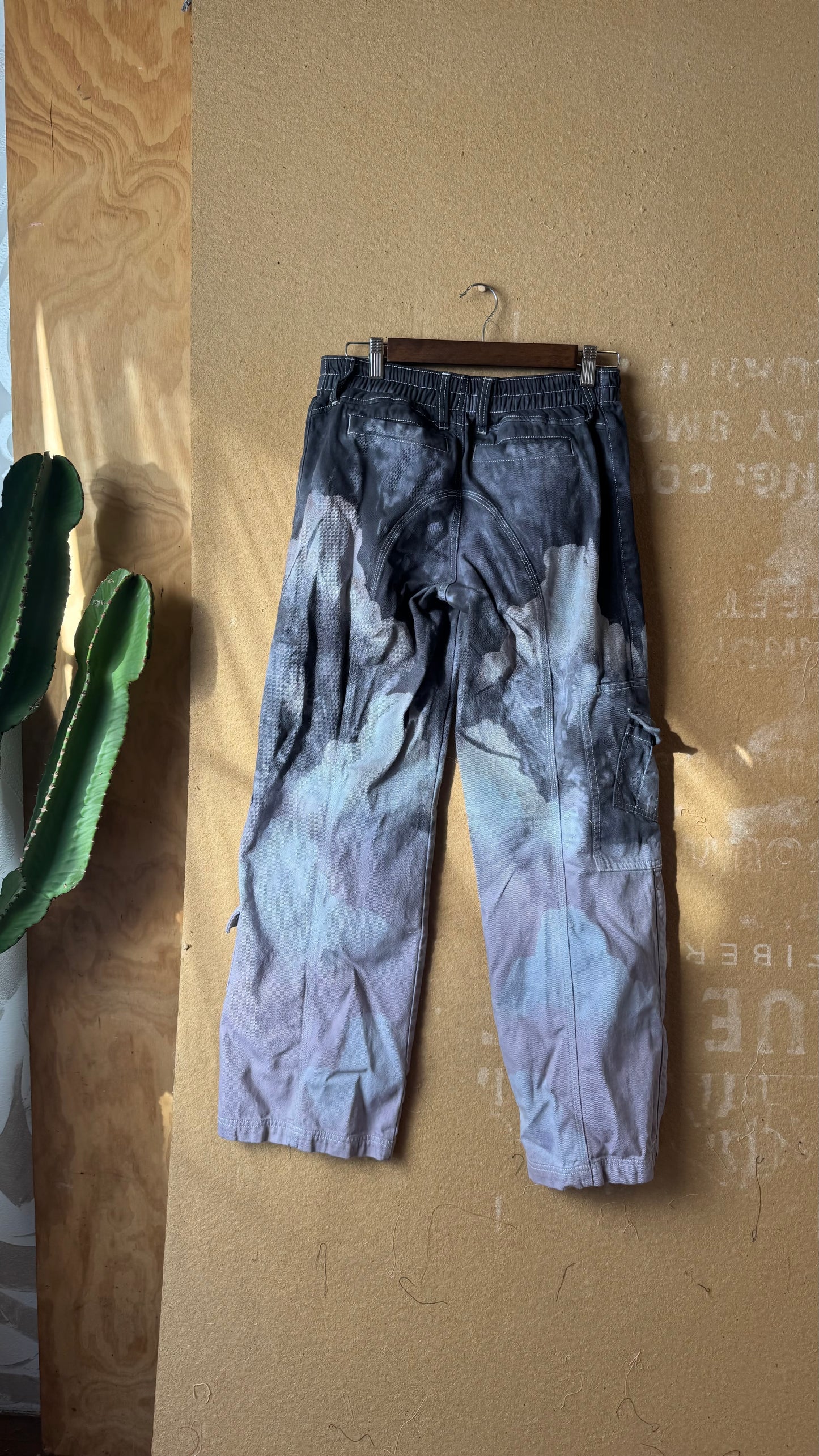 Size 27 - Smokey Cloudy Sky- 100% cotton Cargo pants BDG -regenerazhinh~ thick sturdy heavy weight - utility