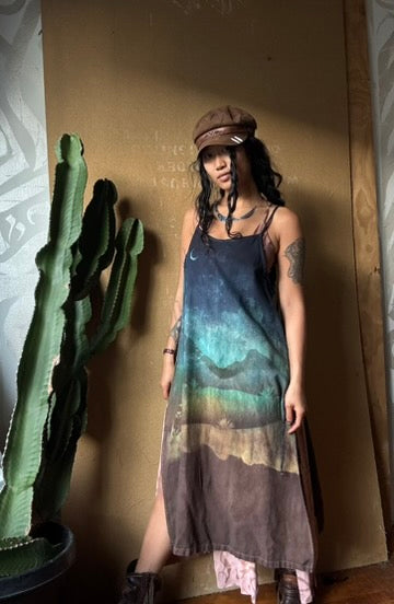 Small/Medium - Midnight Hike - The Zhinh DAI  Tunic tie Dress 100% Cotton