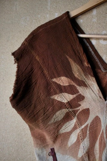 Solar Henka Top 1 - 100% Open weave novelty Cotton - (deadstock fabric) - slightly marked down for back dye mark