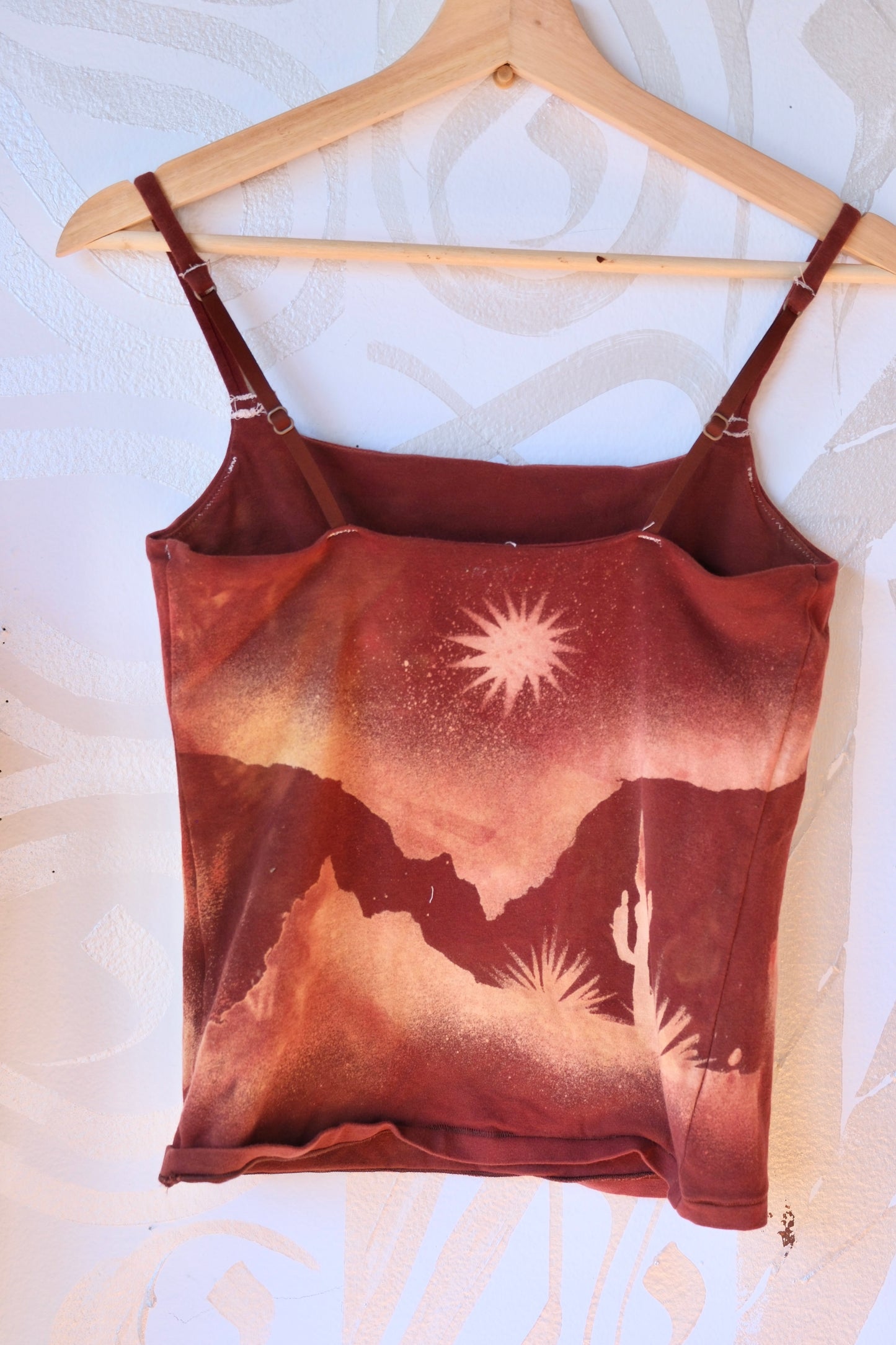 Large- Terracotta Minute Canyon- Cami Tank Top - 91% organic cotton and 9% elastane