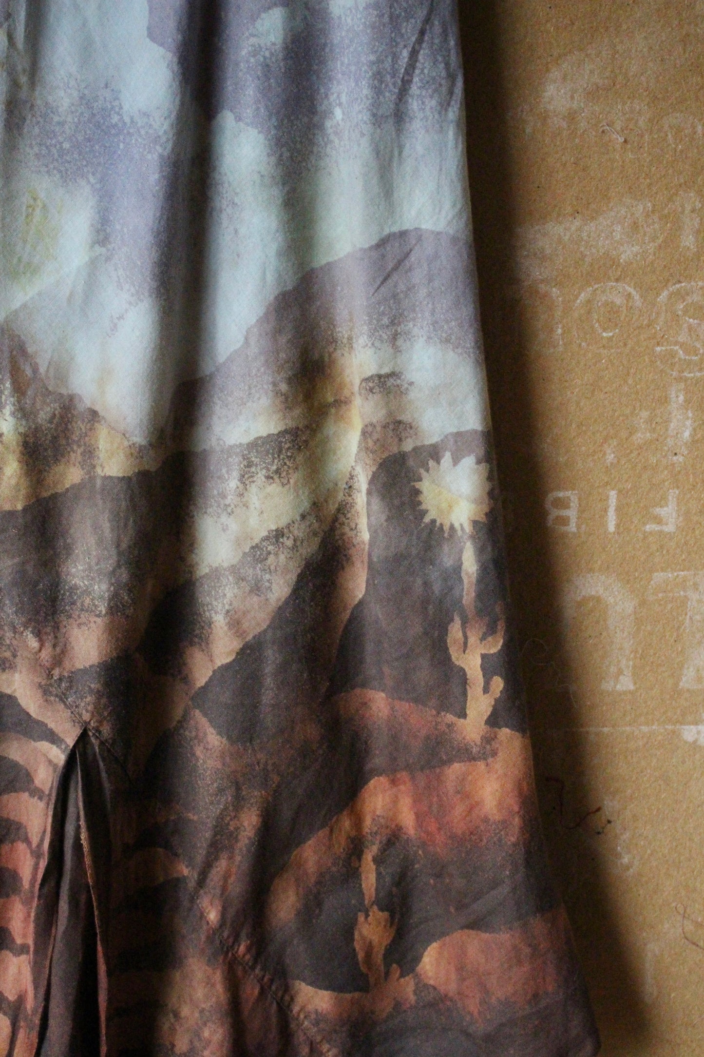 Fits XS-Small - Unique Hem Slit Linen Dress - 100% Linen Dress Upcycled