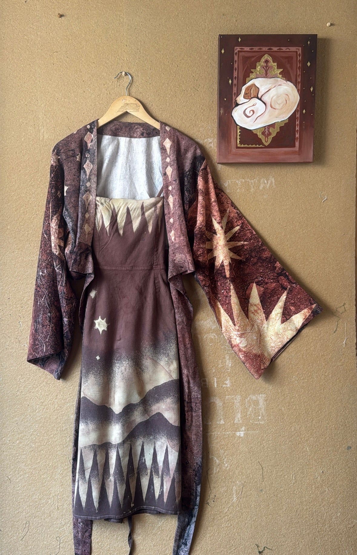 New! Dusty Rose Currents Dress- Upcycled - Regenera-zhinh-Stretchy- 50% Linen 48%Rayon 2 % Spndx