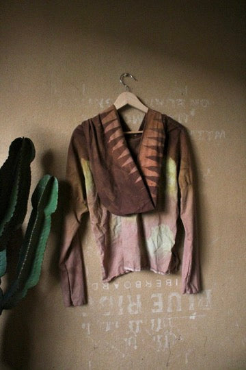 Small- Mustard/Mauve/Clay Skies -Slouchy Long sleeve Hoodie  - Oversized Hoodie - 100% oRganic cotton