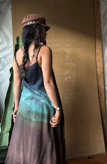 Small/Medium - Midnight Hike - The Zhinh DAI  Tunic tie Dress 100% Cotton