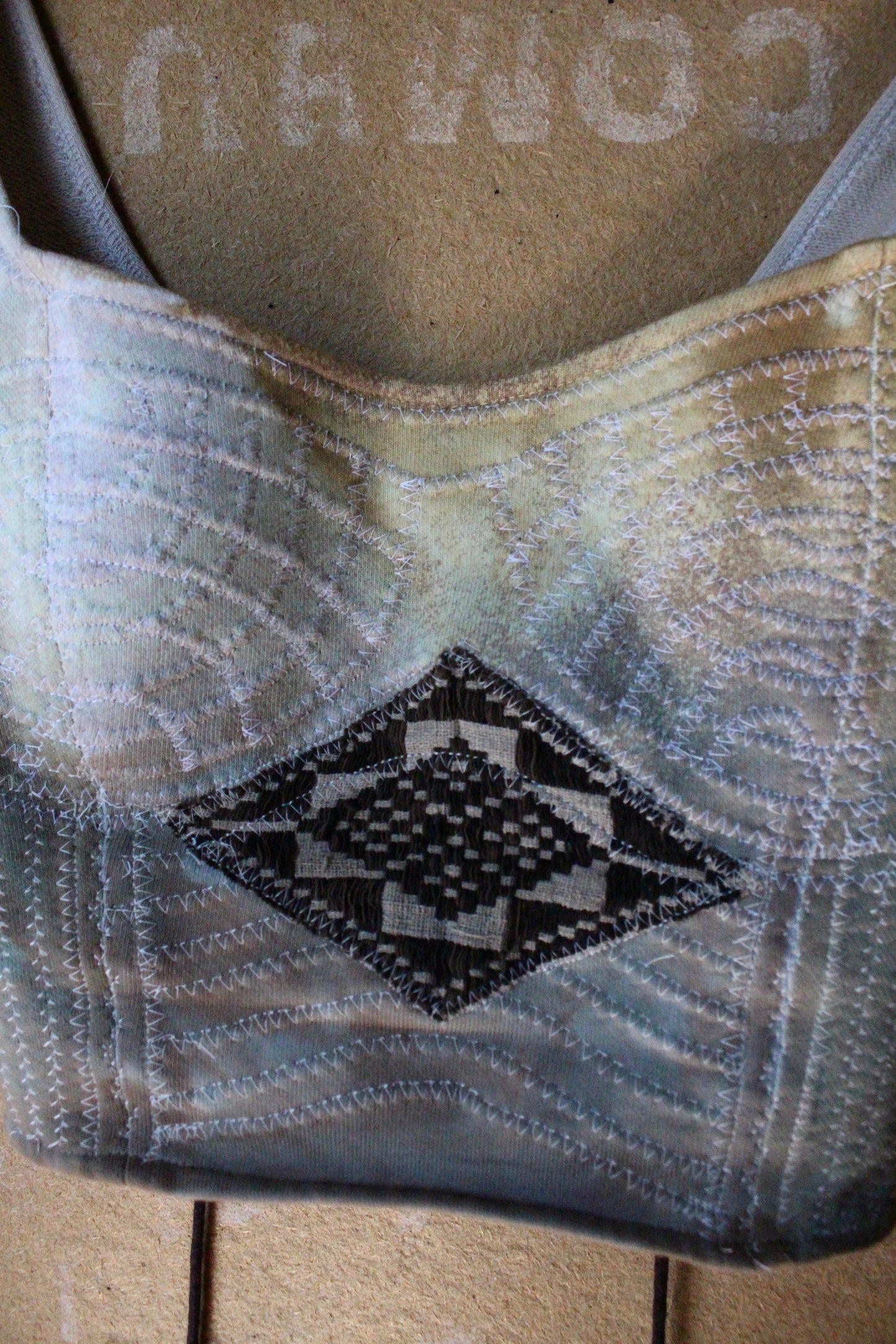 Small or Medium - Continuum full length Corset top - Vintage 70's hmong hill tribe vietnamese woven tapestry patches - adjustable