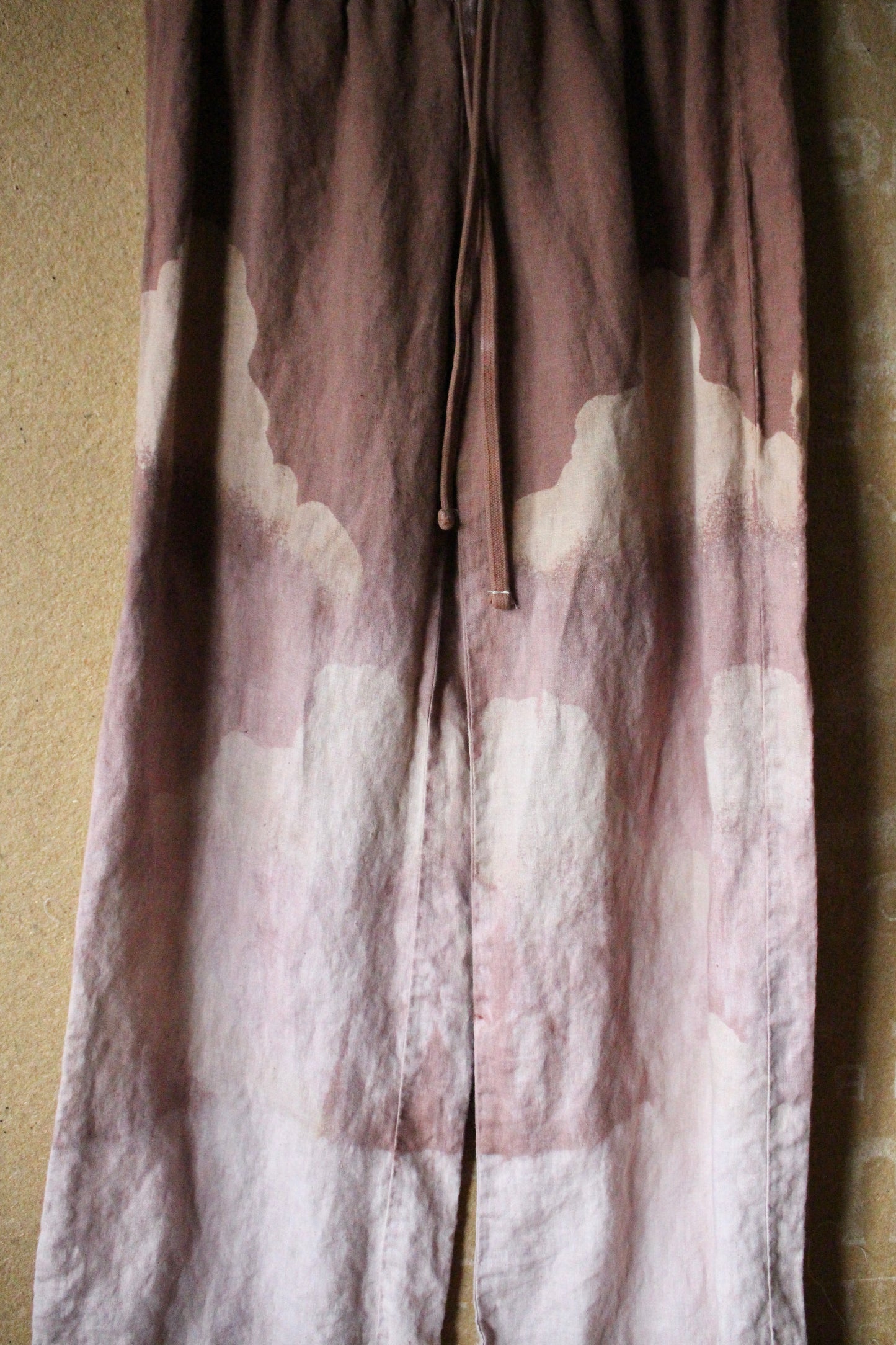 Small - Mauve Linen Pants -100% linen