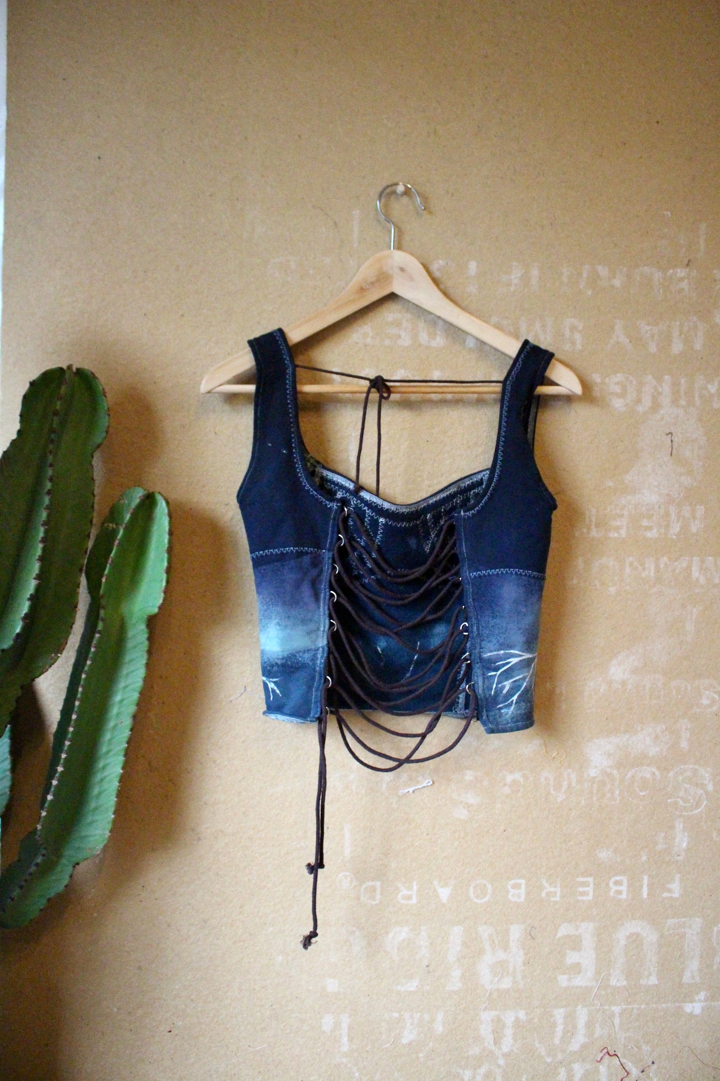 XS - Spirit of the Land Midnight Blue - Continuum Corset Top- Full Length