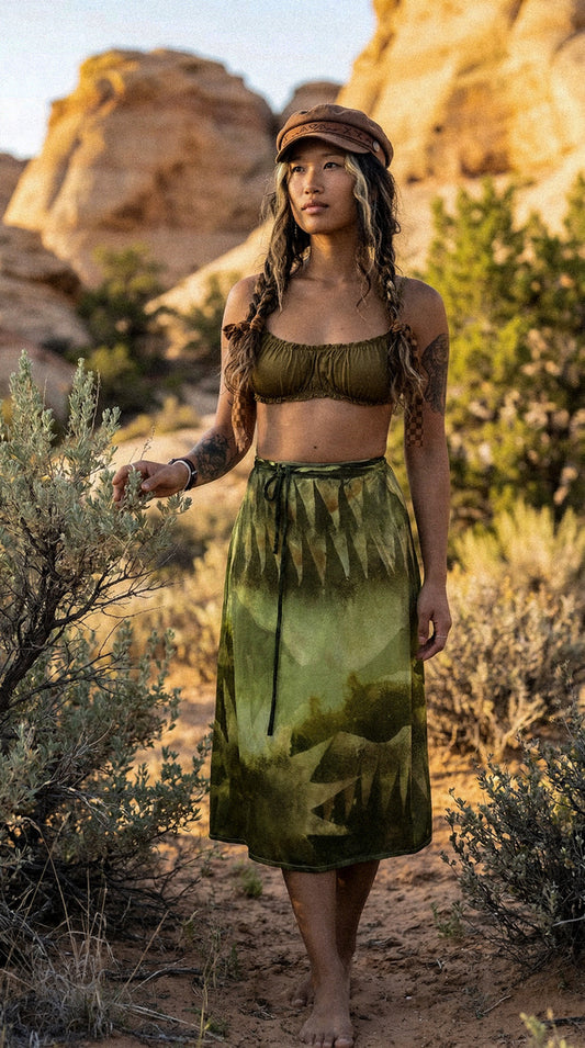 Custom Emerald Wrap Skirt M/L - Reserved for Rebecca