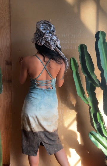 Small - Mountain Dress  - Stretchy Linen/Rayon