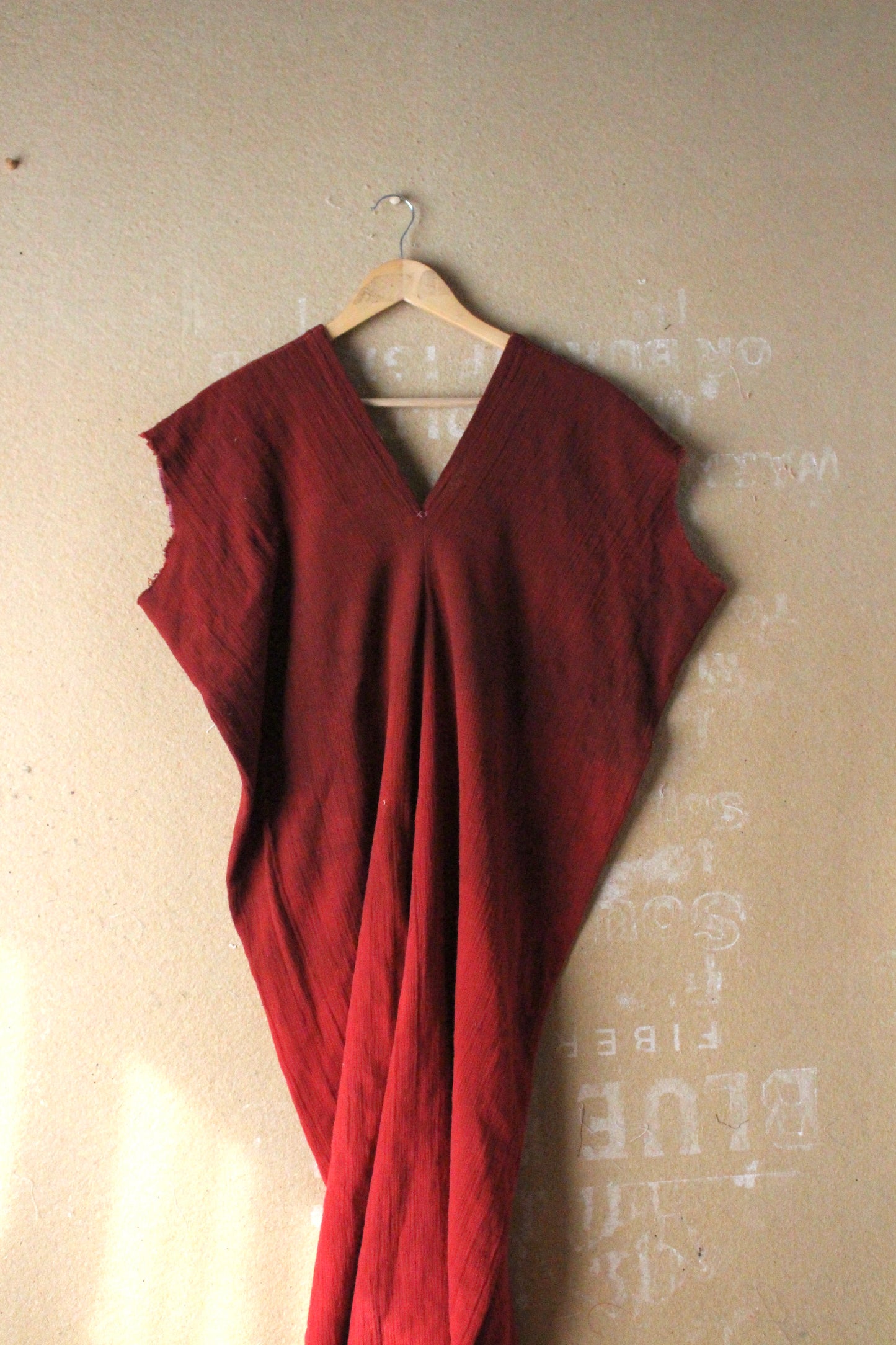Fits S/M/L - IGNITE Burst Henka Dress - Integration - 100% OPen weave cotton - Deadstock Fabric - regenera-zhinh - tie back - Transformable Vintage Vietnamese handhoven center patch