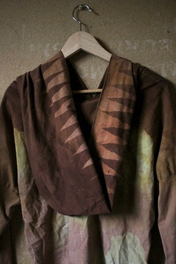 Small- Mustard/Mauve/Clay Skies -Slouchy Long sleeve Hoodie  - Oversized Hoodie - 100% oRganic cotton