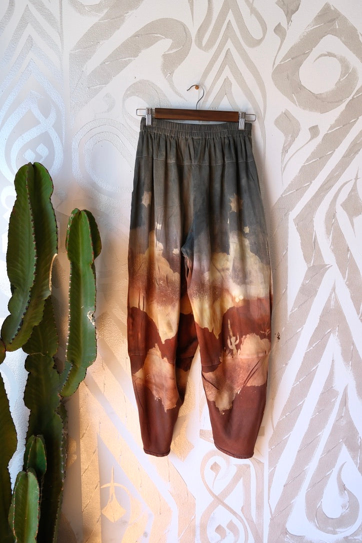SMALL - Canyon Daze Parachute pants - made from Lotus Agricultural waste vegan "silk"