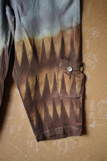 Medium- OOAK - Mountainous 100 % Linen Pants - Upcycled - pockets