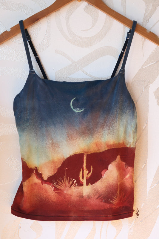 Large- Sedona Desert Hike- Cami Tank Top - 91% organic cotton and 9% elastane
