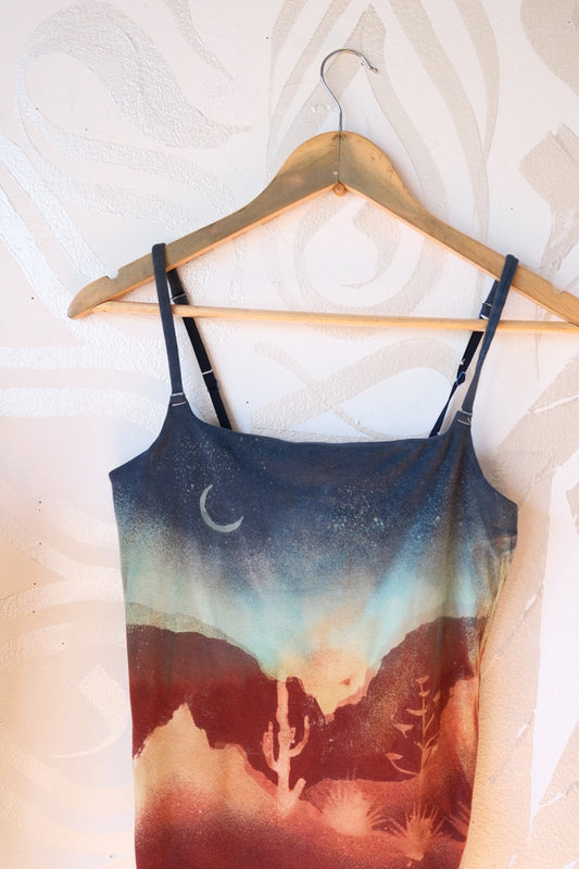 Large- Canyon Moonrise - Cami Tank Top - 91% organic cotton and 9% elastane