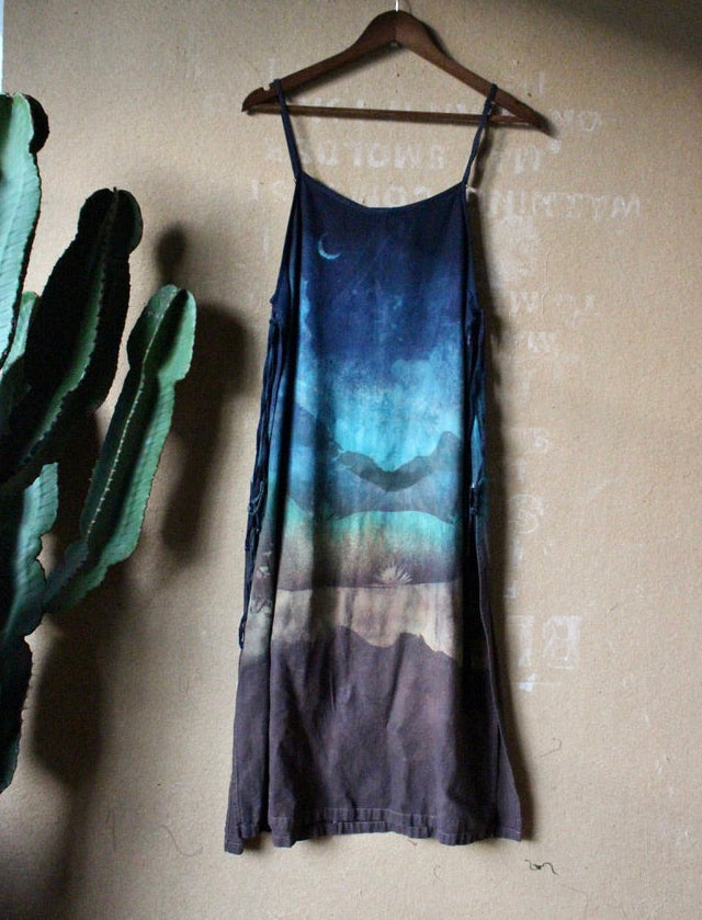 Small/Medium - Midnight Hike - The Zhinh DAI  Tunic tie Dress 100% Cotton