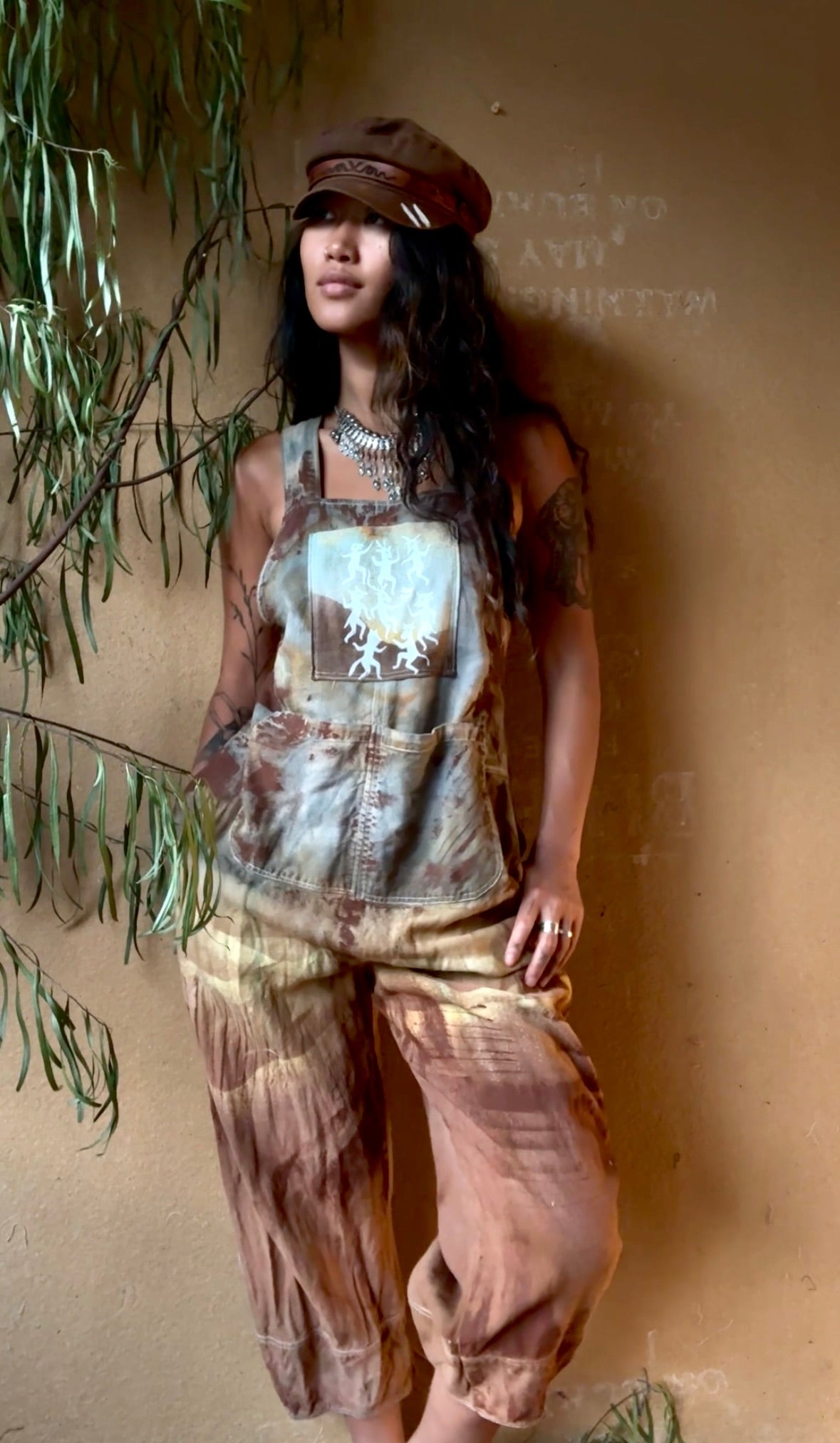 XS- OOAK - Celebration of Life - OXIDATE Marsupial Jumpsuit-(short length for 5.5ft and shorter) - 100%Cotton- Draw string waist