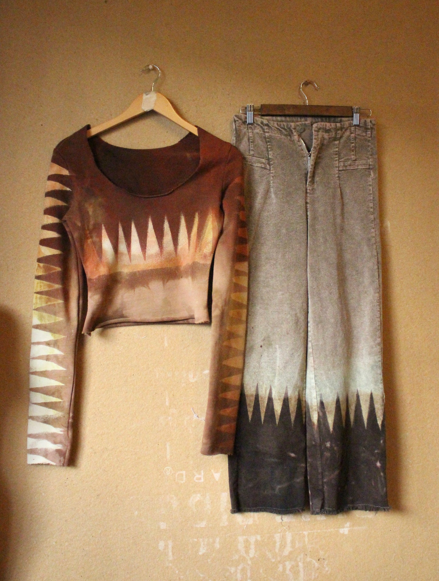 Small - Mountains -Cordorouy Pants - Upcycled