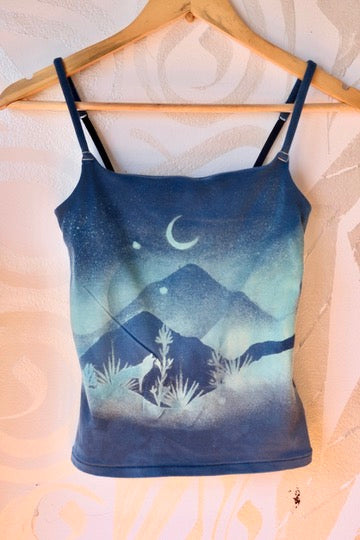 Small-  Goodnight Moon- Cami Tank Top - 91% organic cotton and 9% elastane