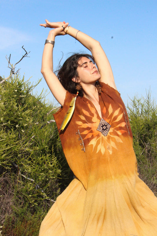 S/M/L- The SUN Dress - Solar power- Henka transformable Dress - 100% Cotton- 4-6 WEEKS to make