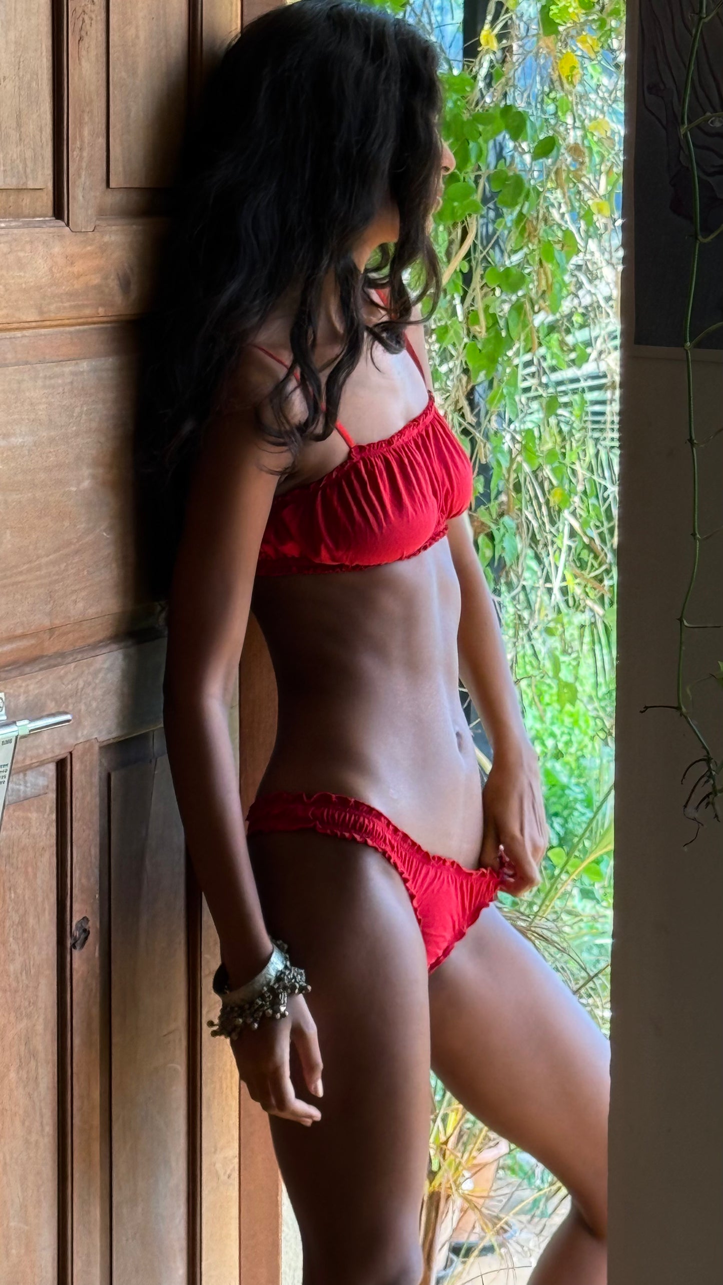 RTS - BRALETTE - Zhinh-Timates Lingerie - 80% Cotton 20% Linen - Super Soft Elastic Ruching -Just bralette (sold separately for accurate sizing)