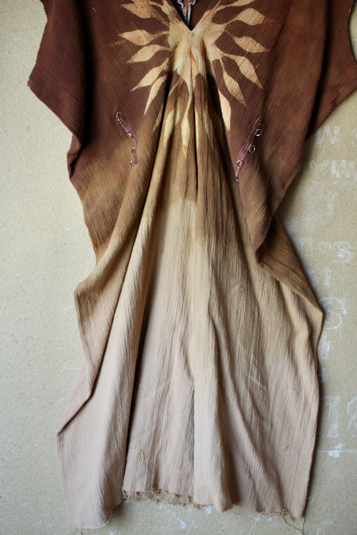 New! RTS - Rustic Solar Sun Dress Henka Dress 3 -Fits S/M/L (Regular size) -Maxi- Ready to ship- with Tie back Rope