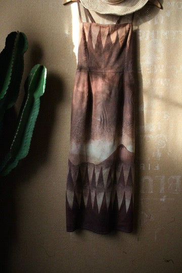 Medium- Terracotta Mountain Dress  - Stretchy Linen/Rayon  - This dress is insanely comfy - a linen fabric that is stretchy and maintains the linen like texture... (Copy)