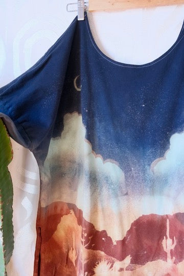 Medium - Canyon Sun Set Hike - Slouchy Long Sleeve Top -  100% Organic Cotton - BUttery Soft