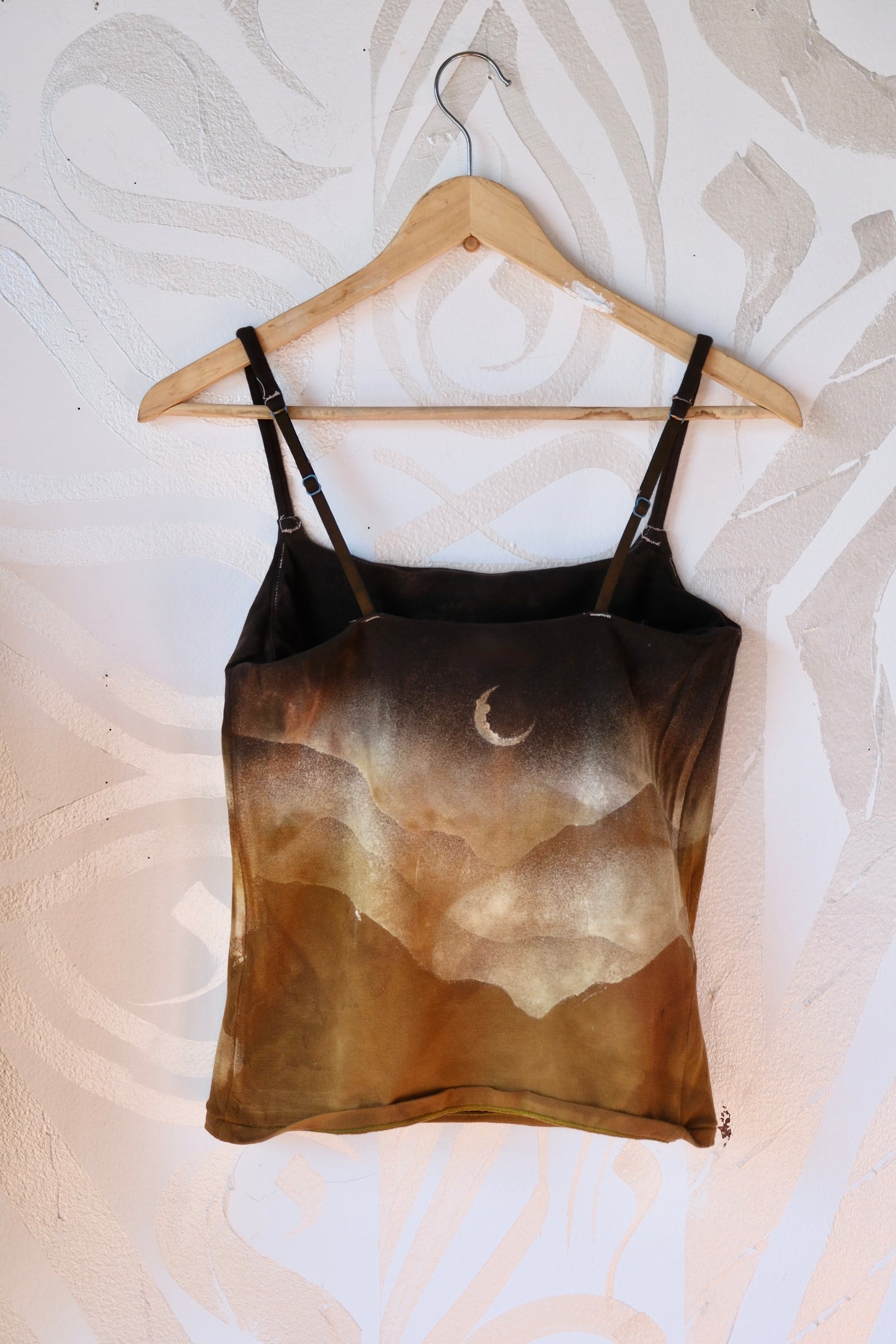 Large - Stark Foggy Mountain Layer Evening - Cami Tank Top - 91% organic cotton and 9% elastane