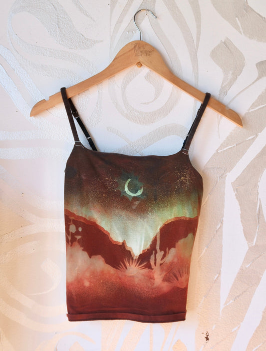 Small -  Moon glow Canyon Night - Cami Tank Top - 91% organic cotton and 9% elastane