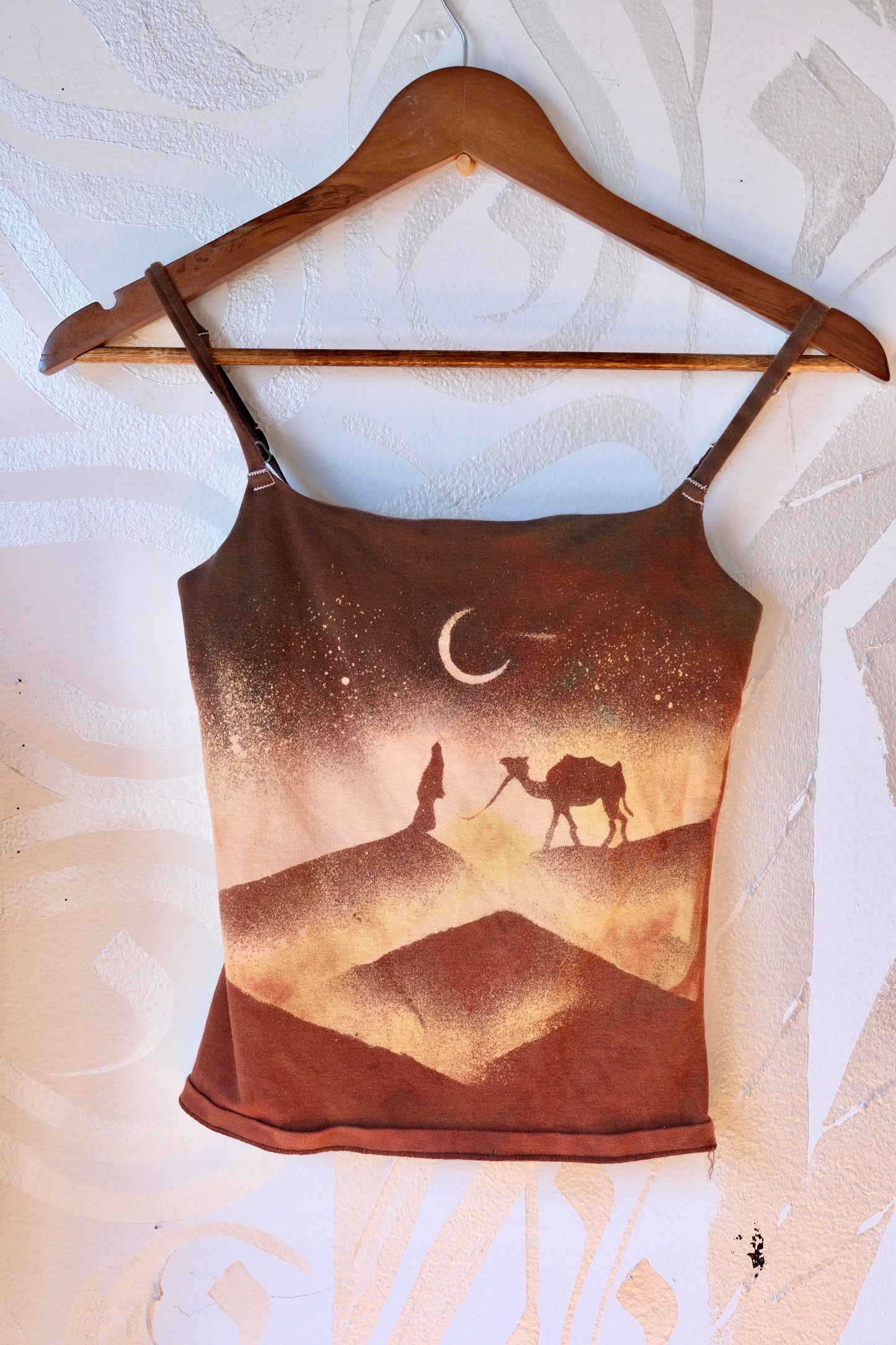 Small - Sahara Nights -Cami Tank Top - 91% organic cotton and 9% elastane