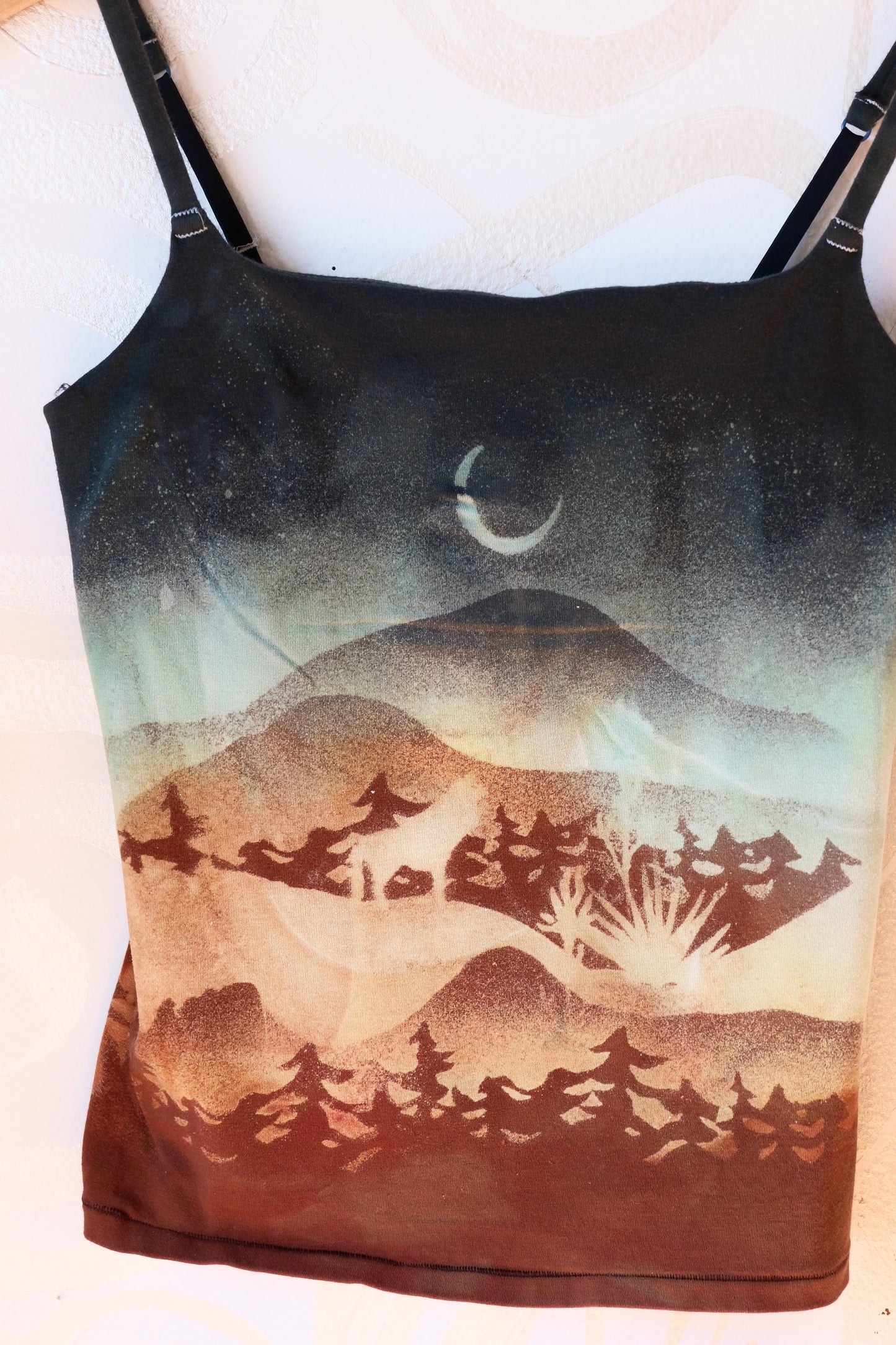 Medium - Midnight Mountain Hike - Cami Tank Top - 91% organic cotton and 9% elastane