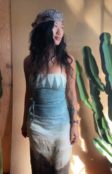 Small - Mountain Dress  - Stretchy Linen/Rayon