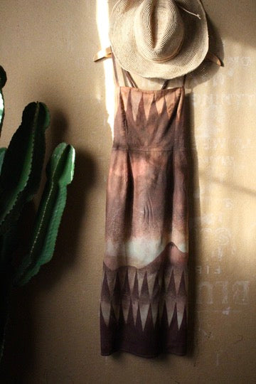 Medium- Terracotta Mountain Dress  - Stretchy Linen/Rayon  - This dress is insanely comfy - a linen fabric that is stretchy and maintains the linen like texture... (Copy)