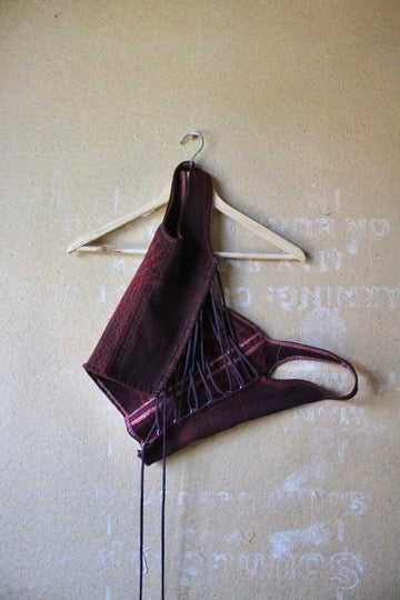 Small - Red Stitch Continuum/Integration Corset Top - 100% Cotton French Terry -Thick heavy weigths sturdy