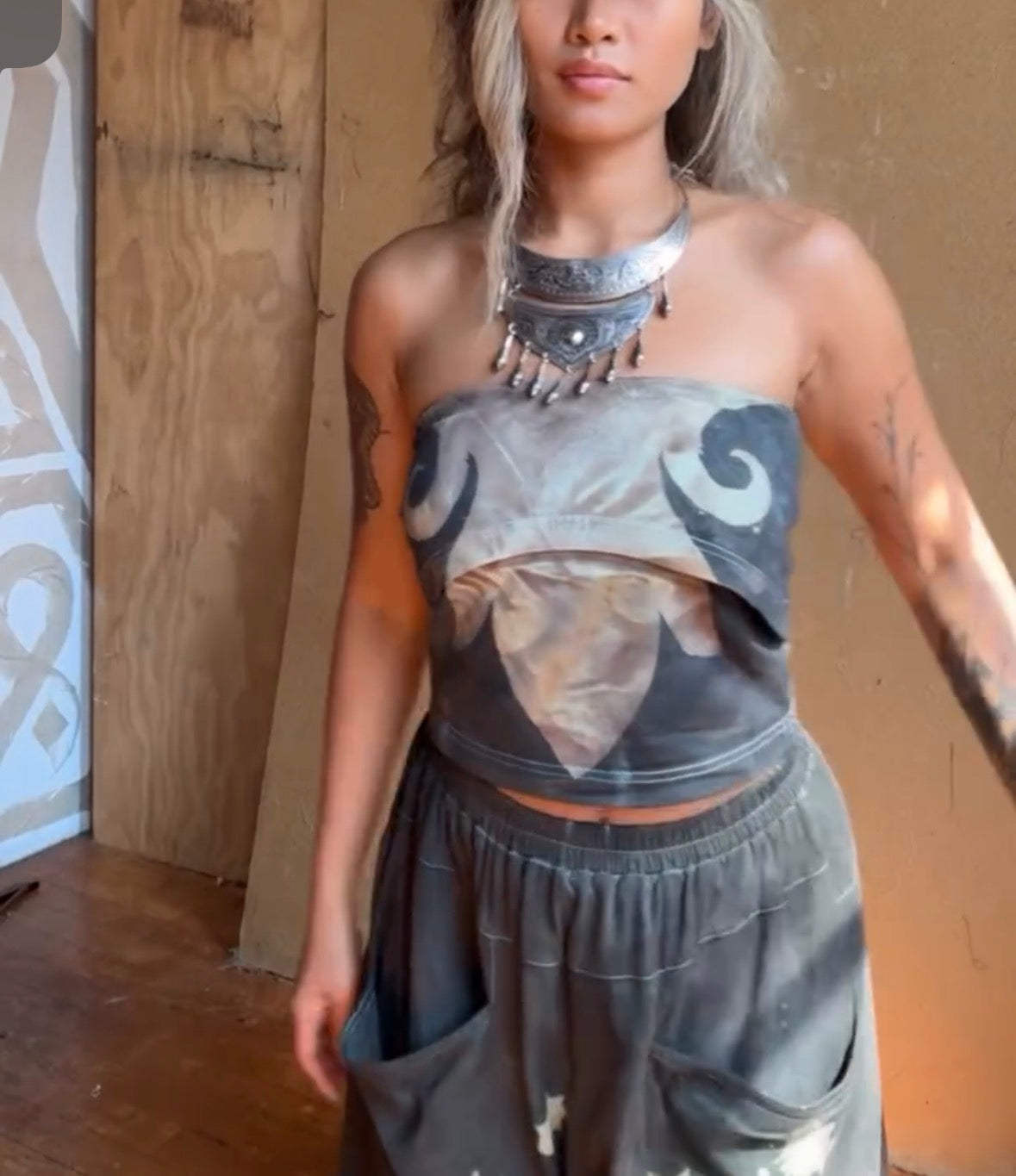 Medium Slate Temple tube top from story sale