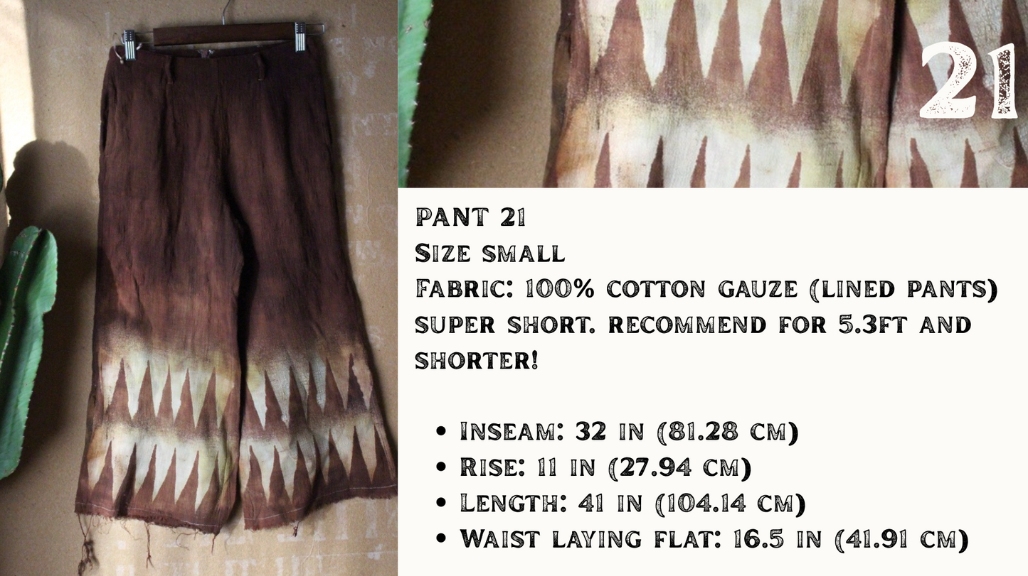 Small - Mountainous -100% Cotton Gauze Super Short -Back Zipper -  Recommended for A 5.3ft and shorter