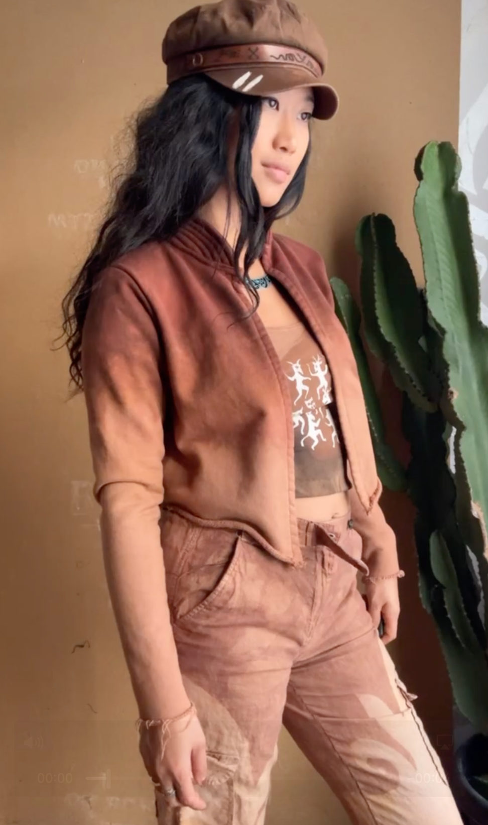 XS/S - Earthen Clay Jacket - Cropped Cadet Jacket  - 100% Organic heavy weight cotton french terry