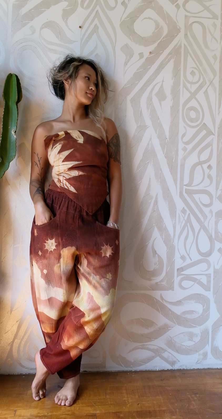 New! 4 Pre Order Slots - Golden Hour - Parachute Pants - 4-8 WEEKS CUSTOM  SLOT-Solar Power Terracotta-  100% Organic Hand loomed Kala Cotton - Limited Series