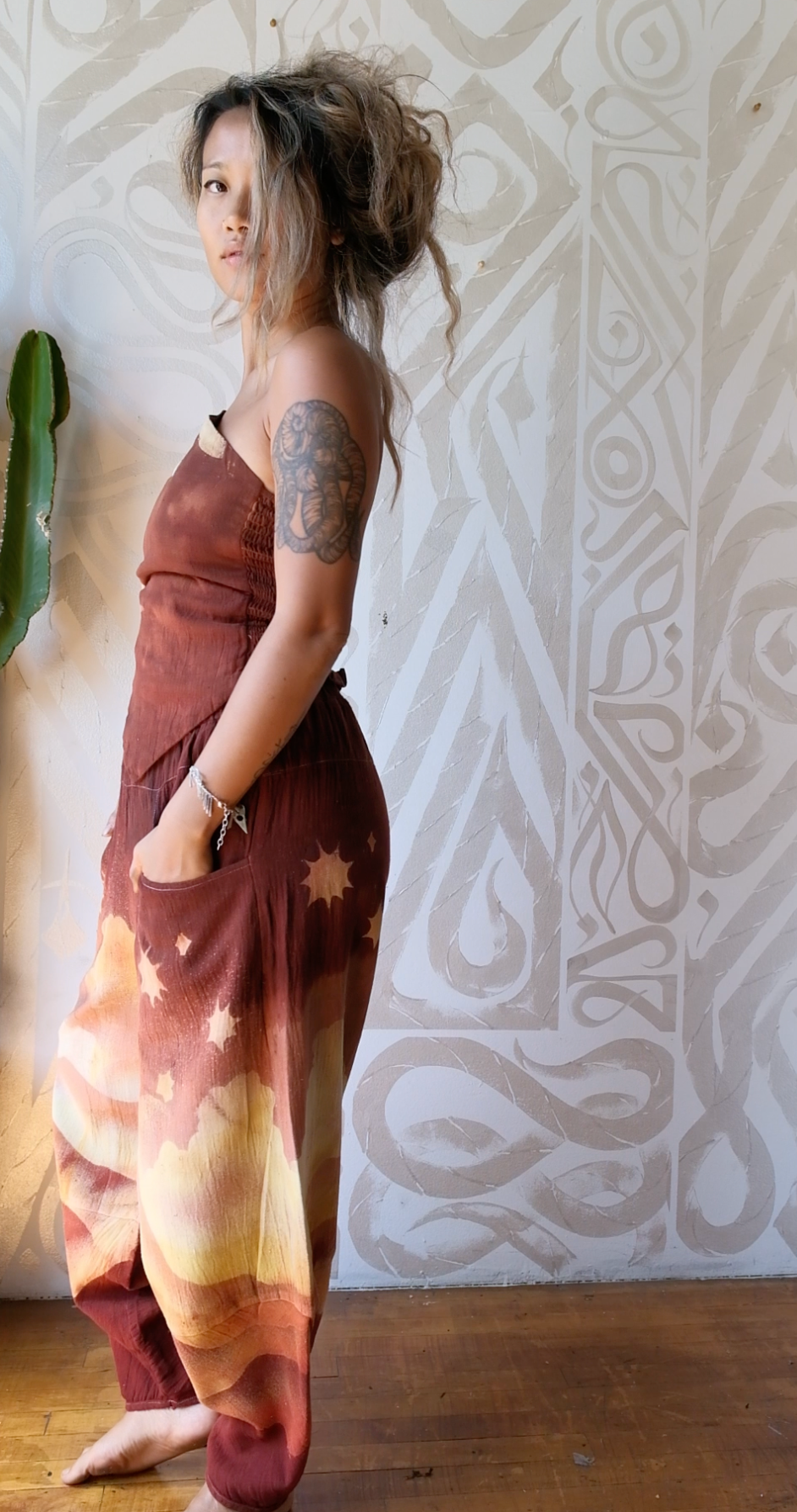 New! 4 Pre Order Slots - Golden Hour - Parachute Pants - 4-8 WEEKS CUSTOM  SLOT-Solar Power Terracotta-  100% Organic Hand loomed Kala Cotton - Limited Series
