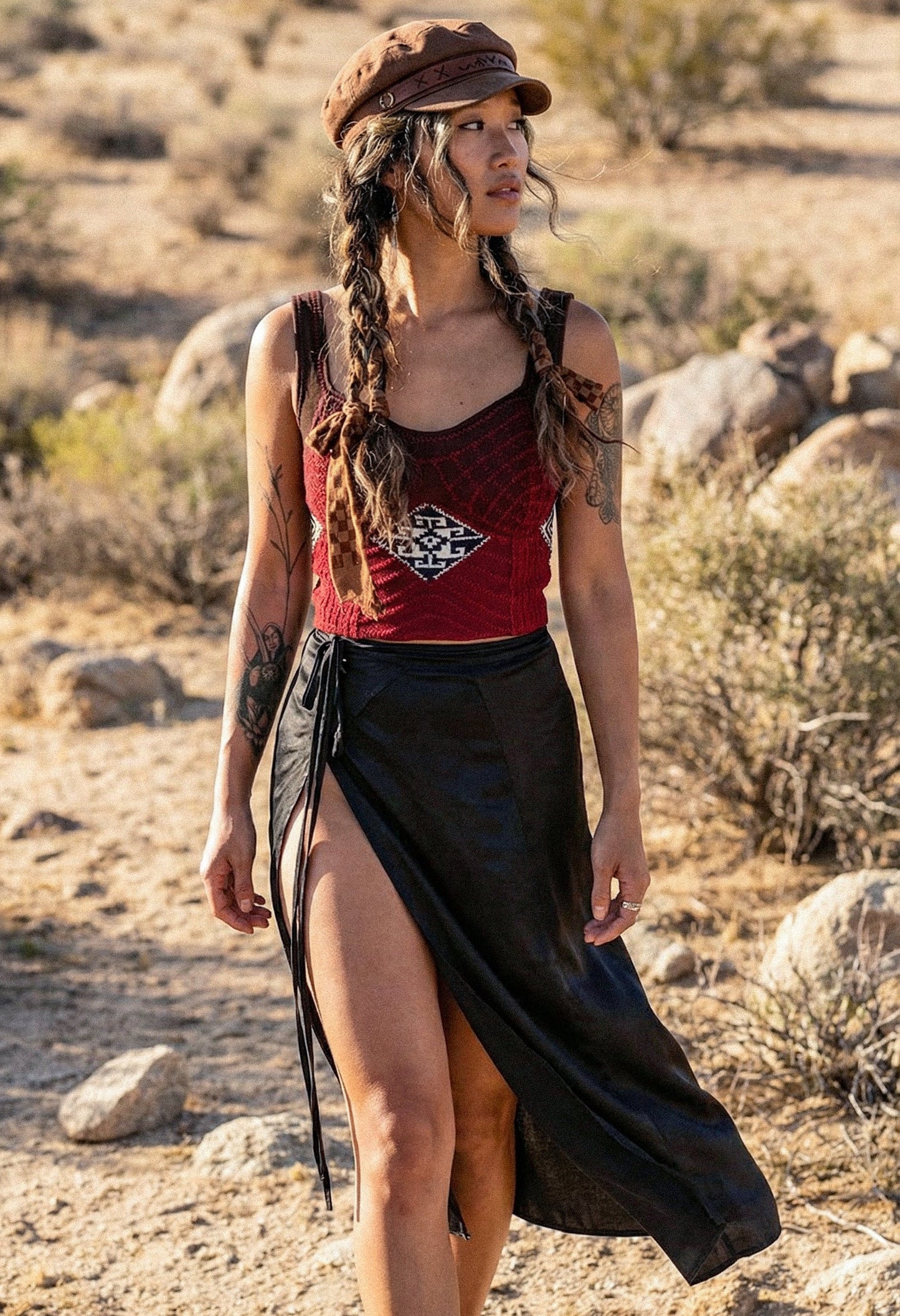 Small- Charcoal Embers Continuum Integration-Charcoal Embers Corset Top -Limited Edition- 2 Ready to Ship- Hand dyed-70's Vintage Vietnamese Hmong hilltribe woven textile patches